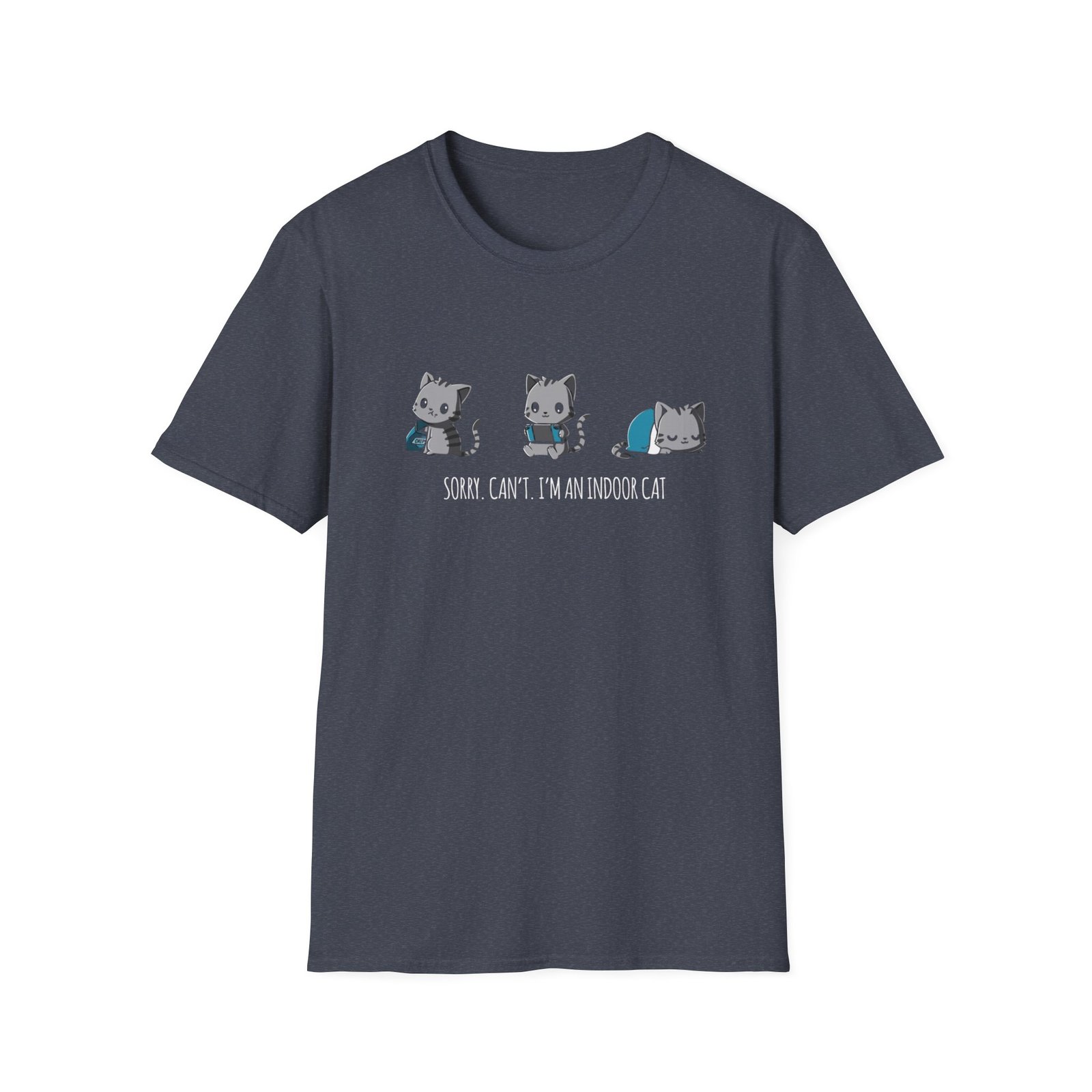 Sorry Cant Indoor Cat Illustration Tshirt | Cute Kittens Playing, Sorry Can't Im An Indoor Cat - Image 21