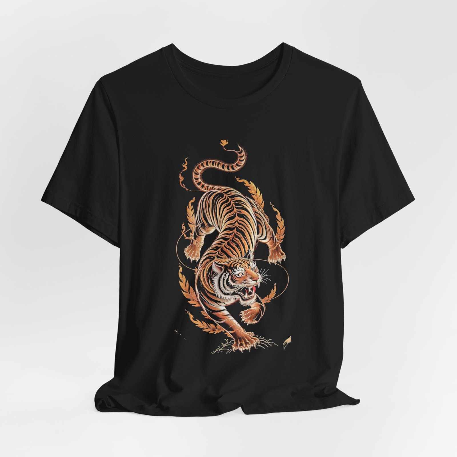 Flaming Tiger Unisex Tee - Bold Graphic, Casual Wear, Gift for Animal Lovers, Streetwear Style, Perfect for Summer