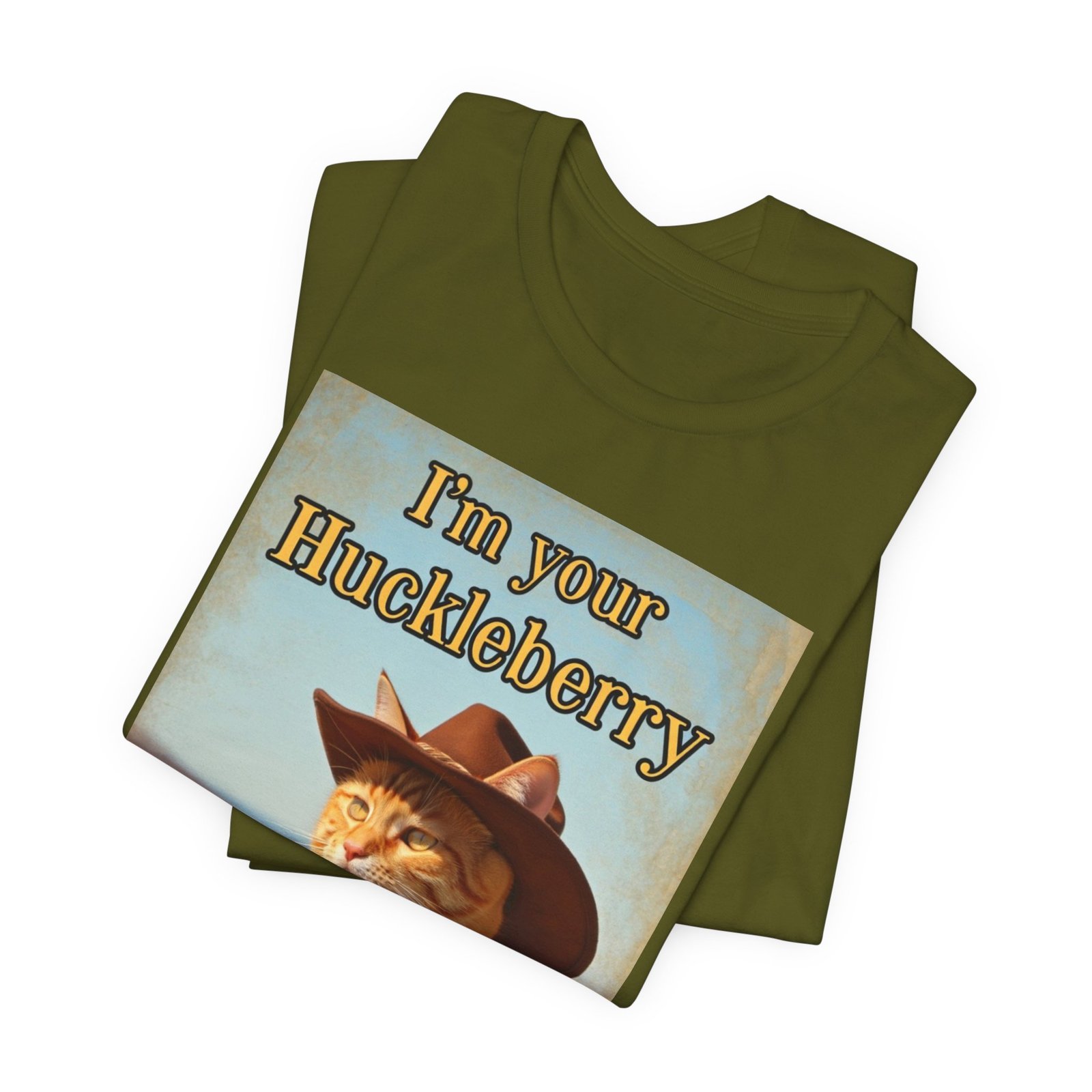 Im Your Huckleberry cat cowboy tee | Western Cat Graphic Tee - Image 15