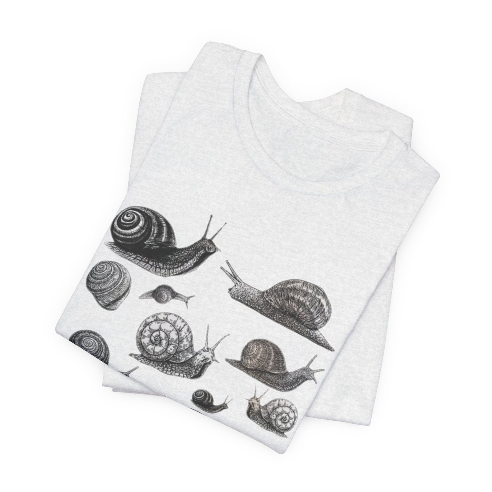 Black and White Snail Illustration Tee | Minimal Snail Art Tee - Image 11