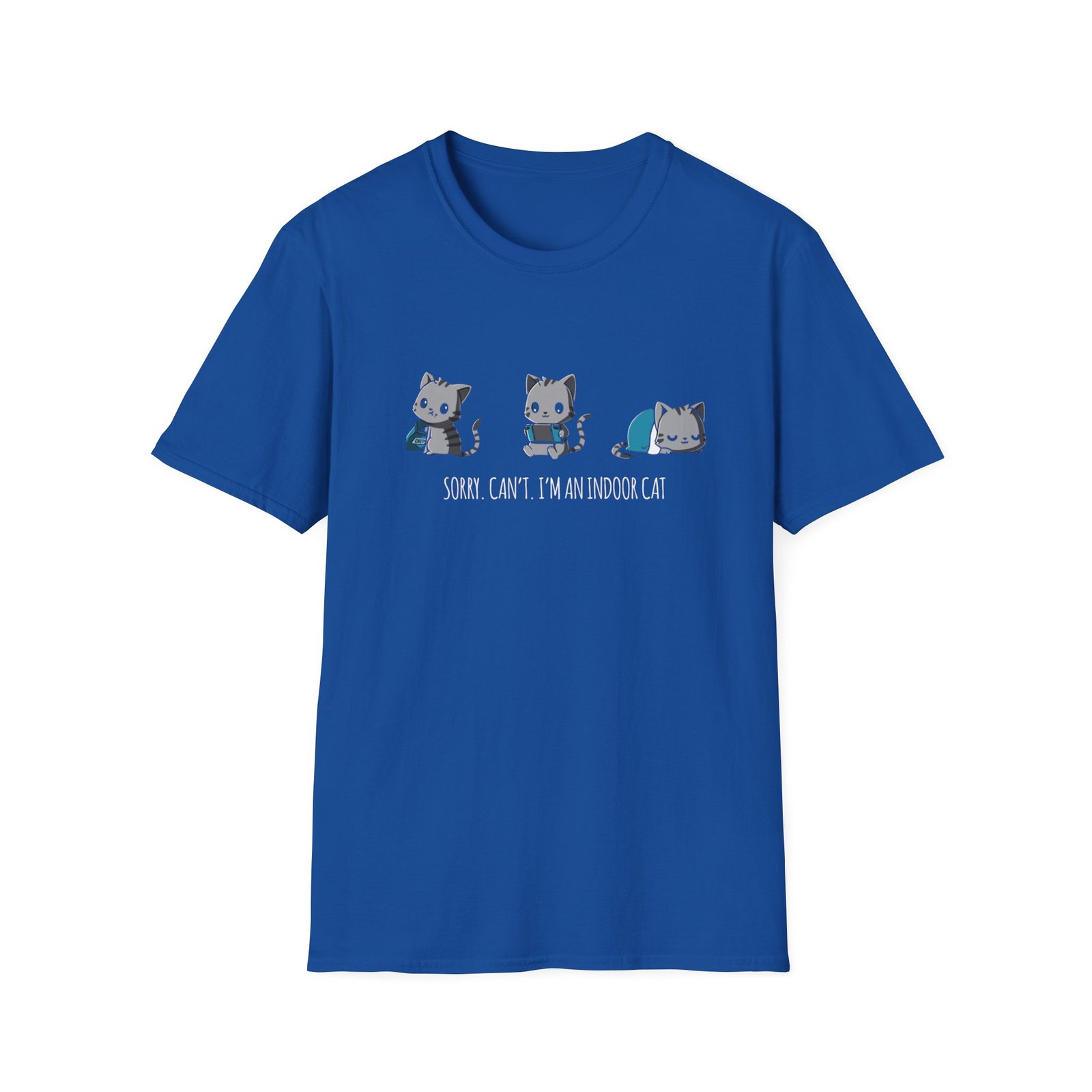 Sorry Cant Indoor Cat Illustration Tshirt | Cute Kittens Playing, Sorry Can't Im An Indoor Cat - Image 13