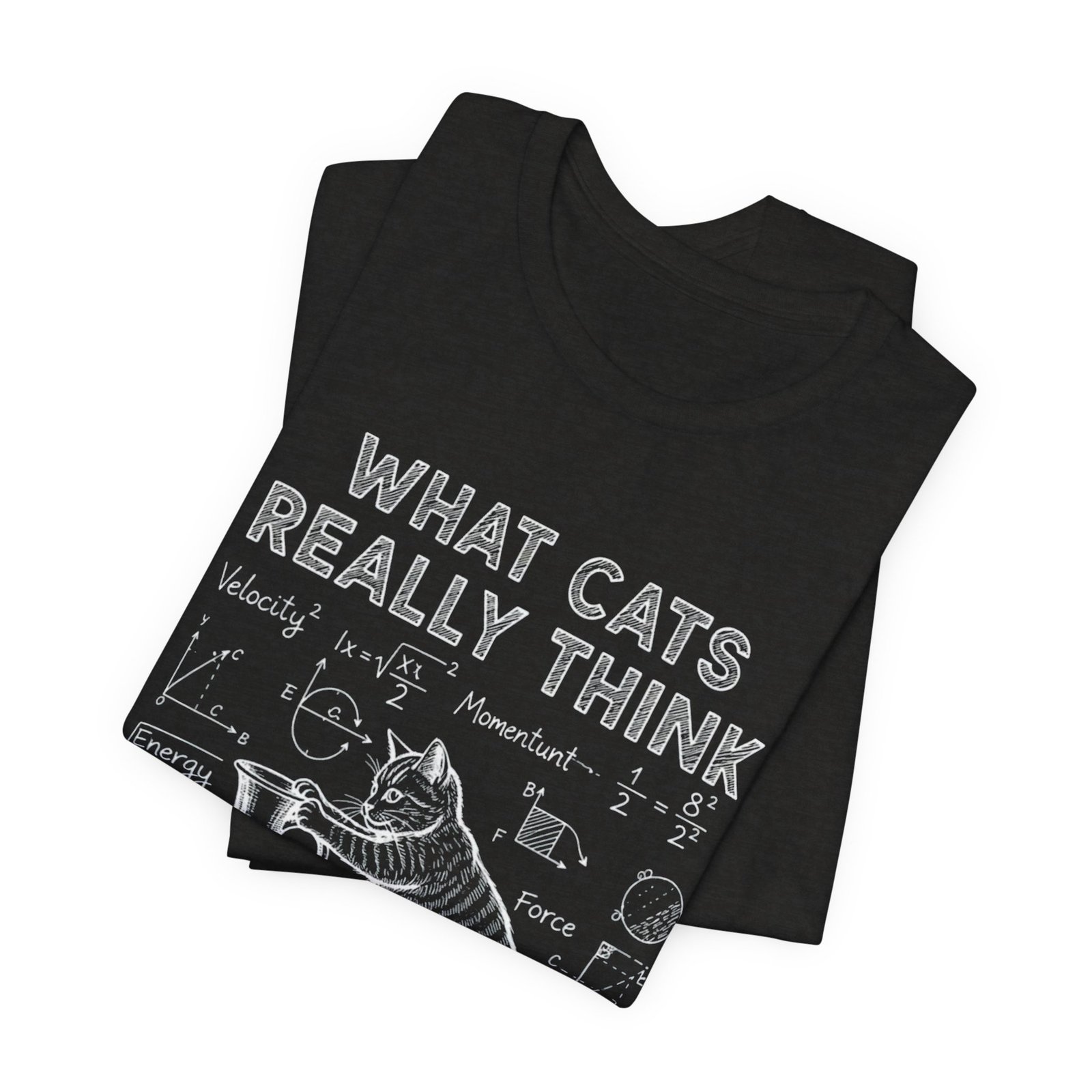 What Cats Really Think T-Shirt | Cat Science Illustration Tee - Image 7