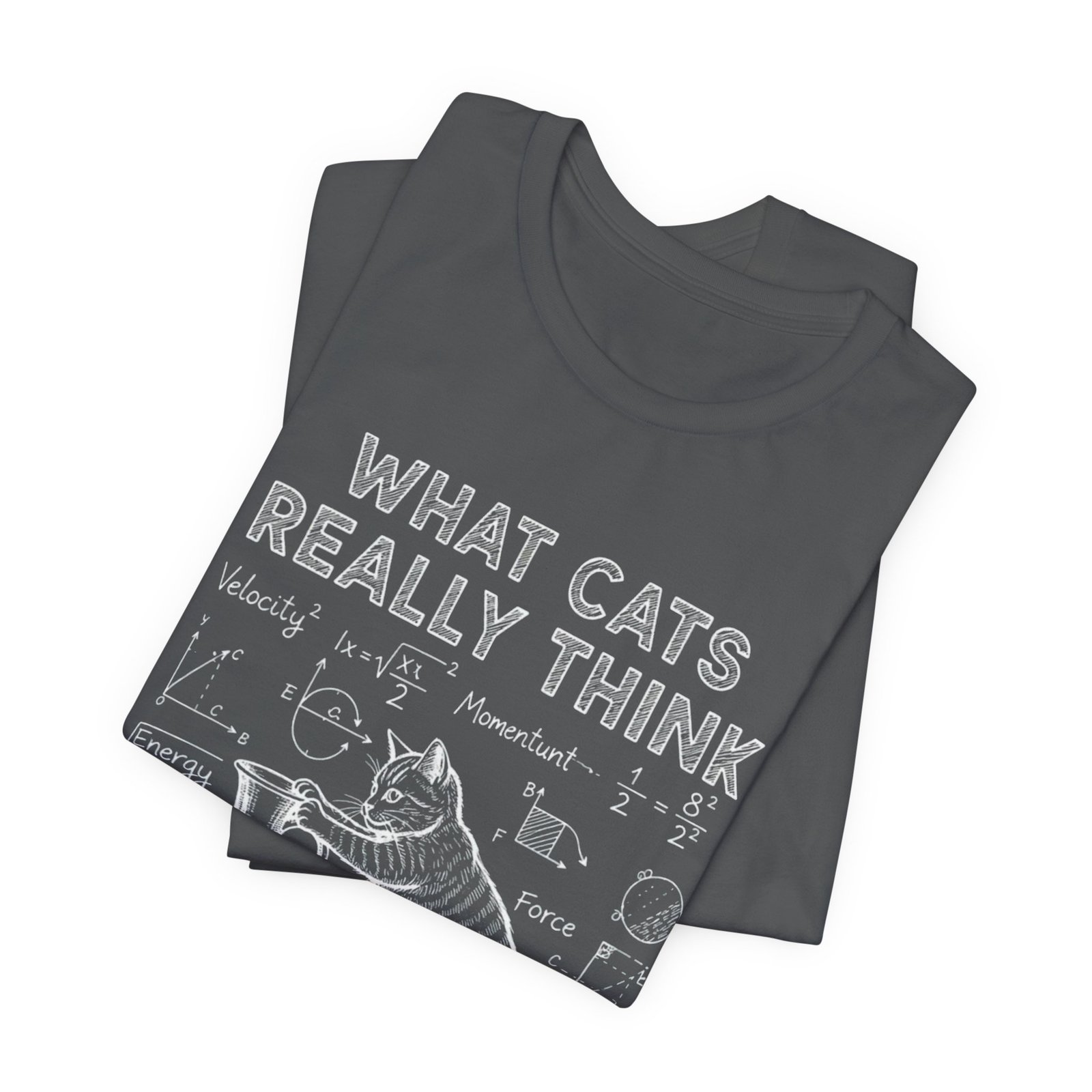 What Cats Really Think T-Shirt | Cat Science Illustration Tee - Image 15