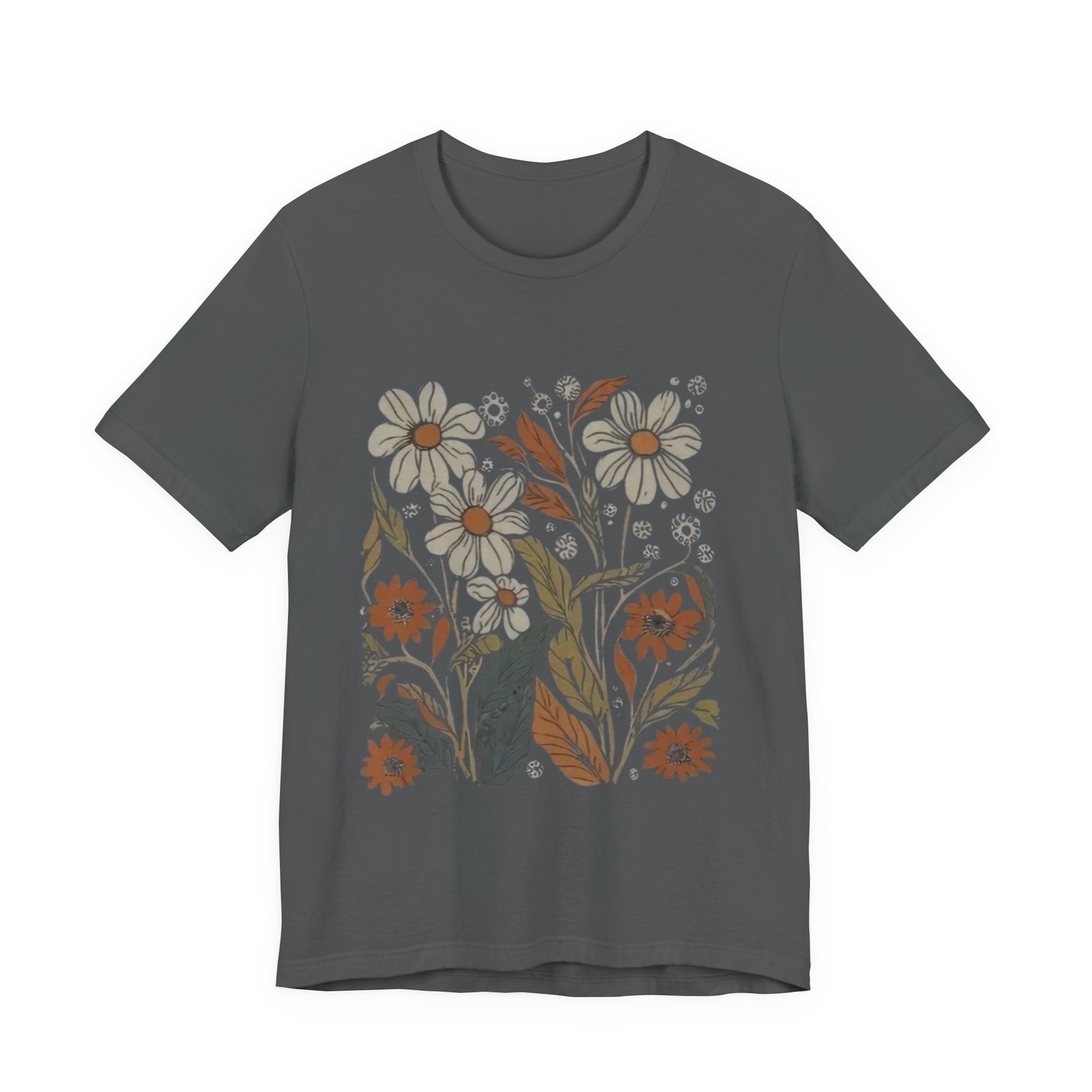 Floral Graphic Tee for Nature Lovers, Casual Tee Gift for Friends, Summer Wear, Eco-Friendly Style, Boho Aesthetic Shirt - Image 13