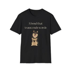 A bond that transcends words T-Shirt | Finnish Lapphund Dog Illustration