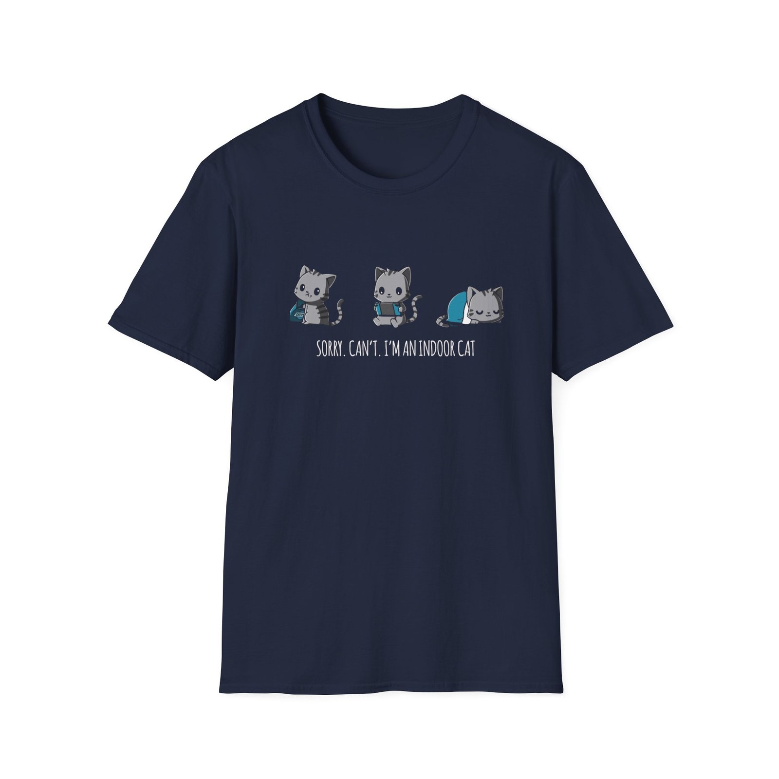 Sorry Cant Indoor Cat Illustration Tshirt | Cute Kittens Playing, Sorry Can't Im An Indoor Cat - Image 17