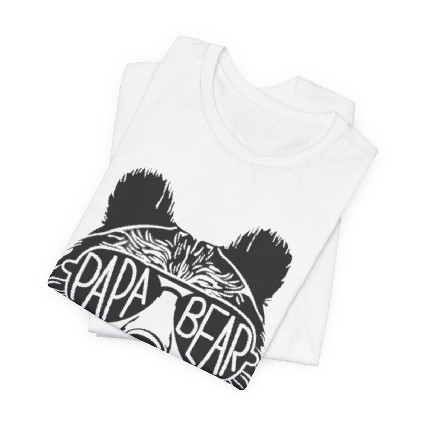 Papa Bear Graphic Tee | Bear Face Sunglasses Dad Shirt - Image 7