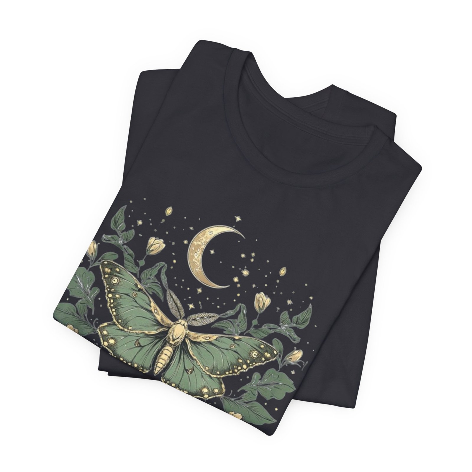 Cottage Core Moth Moon Phases Tee, Goblin Aesthetic Shirt, Unisex Nature T-Shirt, Witchy Boho Top, Lunar Celestial Clothing - Image 11