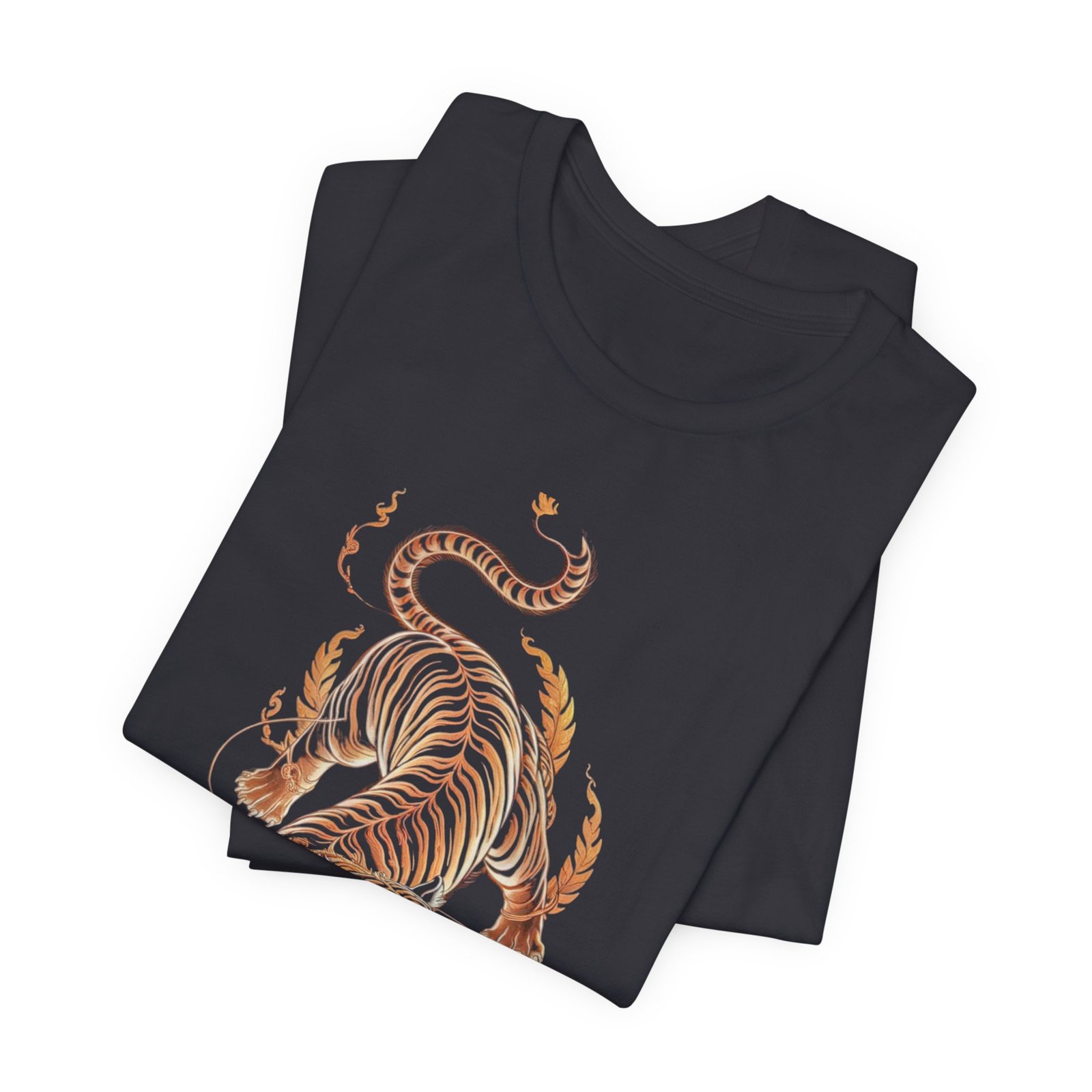 Flaming Tiger Unisex Tee - Bold Graphic, Casual Wear, Gift for Animal Lovers, Streetwear Style, Perfect for Summer - Image 7