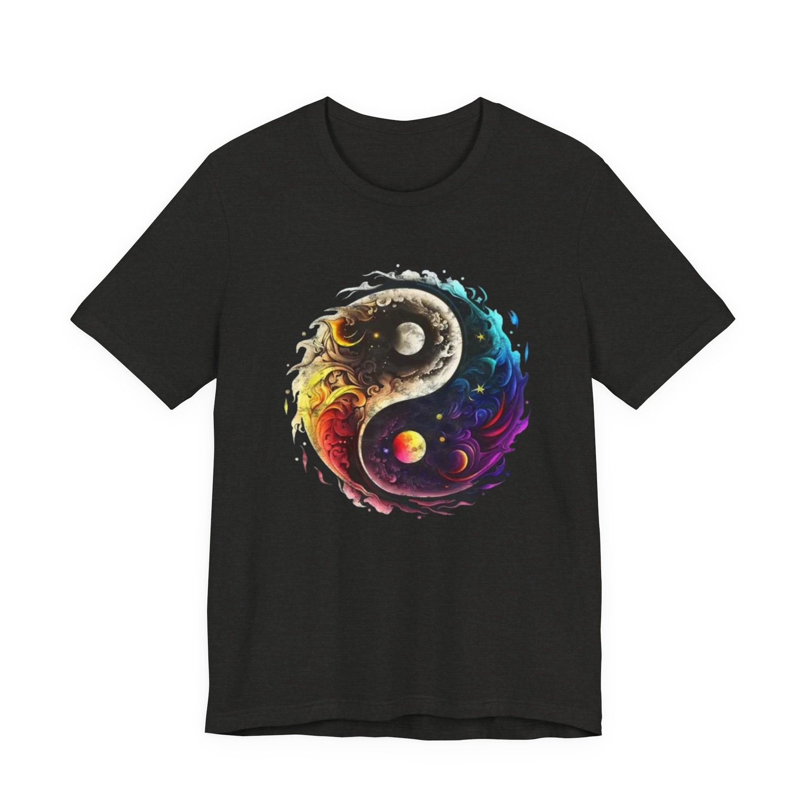 Colorful Yin Yang Unisex T-Shirt | Vibrant Graphic Tee for Spirituality, Meditation, Dance, Birthdays, Yoga - Image 5