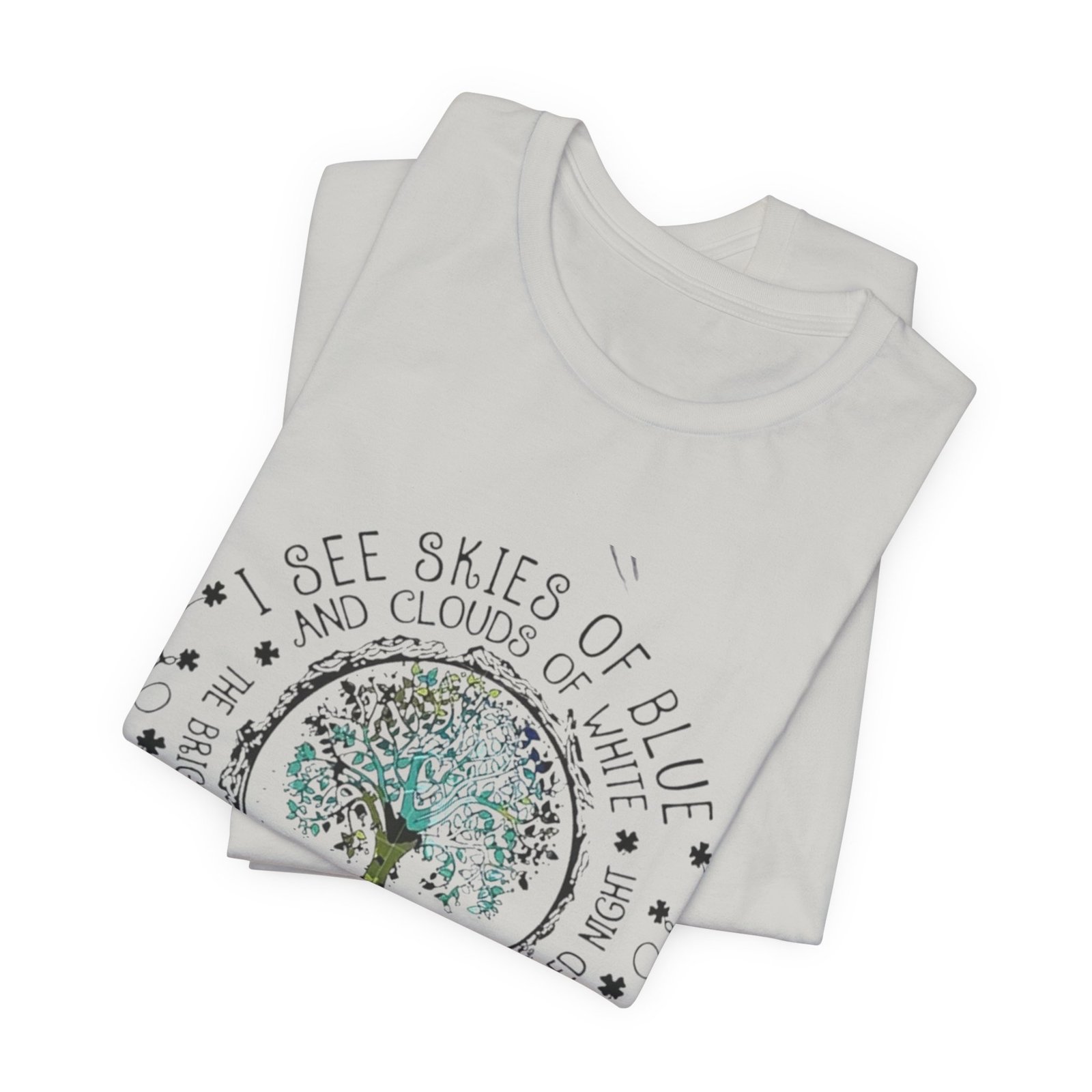 Vintage Inspirational Tee, Unisex Jersey T-Shirt, Nature Lover Gift, Skies of Blue Design, Positive Quote Shirt, Eco-Friendly Apparel - Image 15