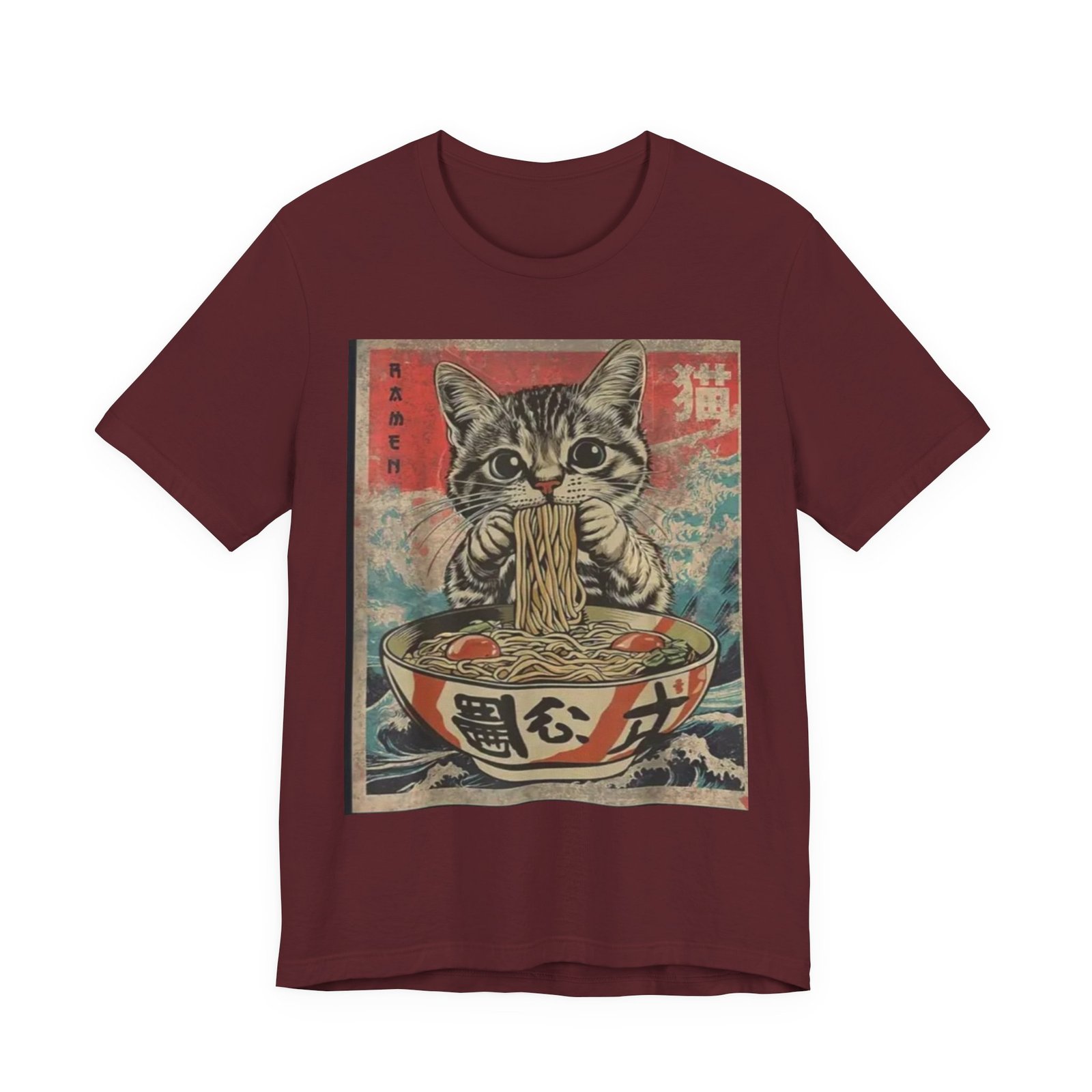 Vintage Cat Eating Ramen Tee, Cat Lover Gift, Funny T-Shirt, Cute Graphic Tee, Anime Apparel, Pet Enthusiast Wear - Image 21