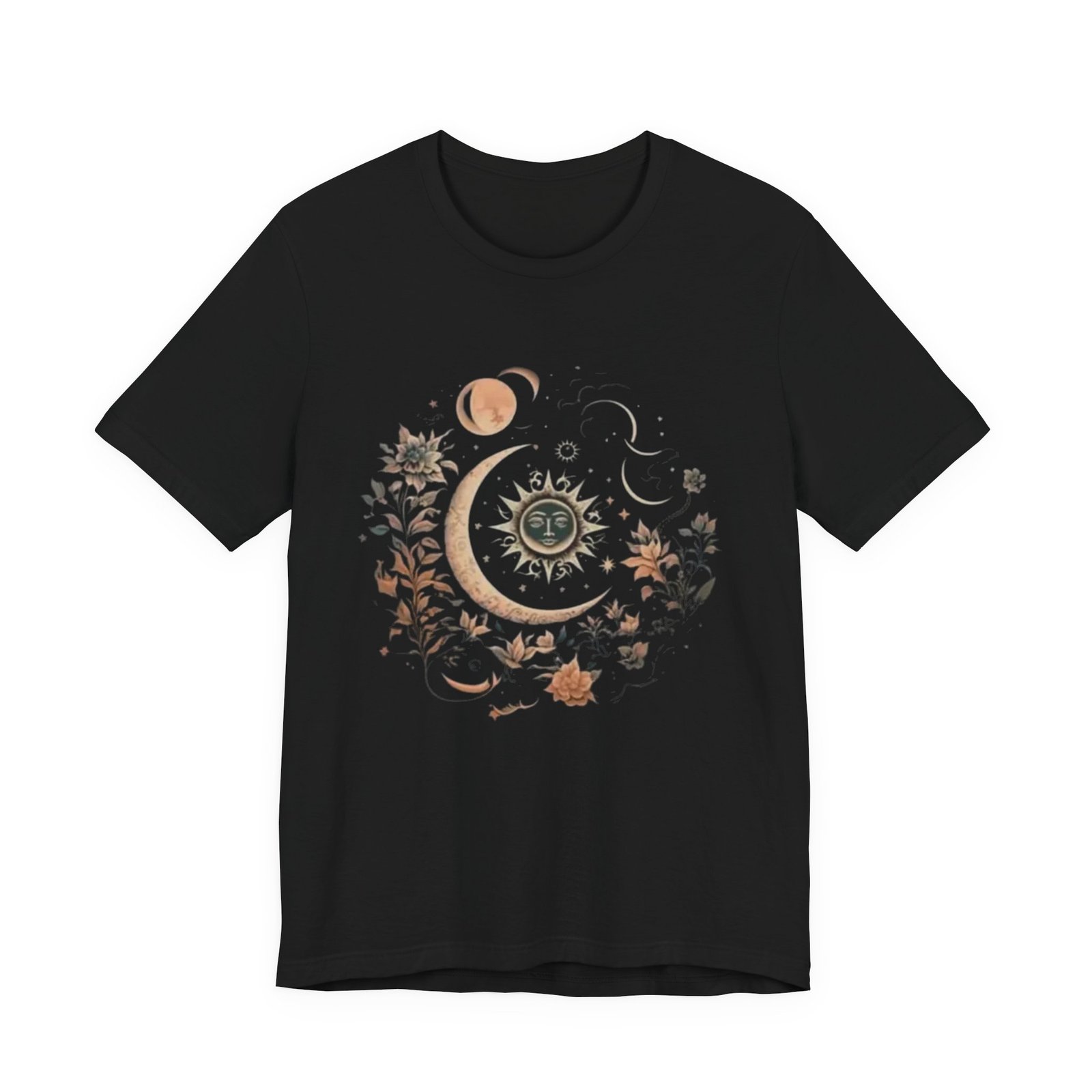 Celestial Nature Tee, Bohemian Style T-shirt for Nature Lovers, Astrology Gift, Casual Wear, Summer Vibes - Image 2