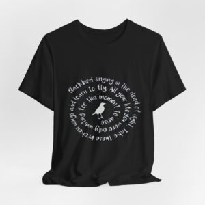 Circular Bird Quote Tee | White Short Sleeve T-Shirt