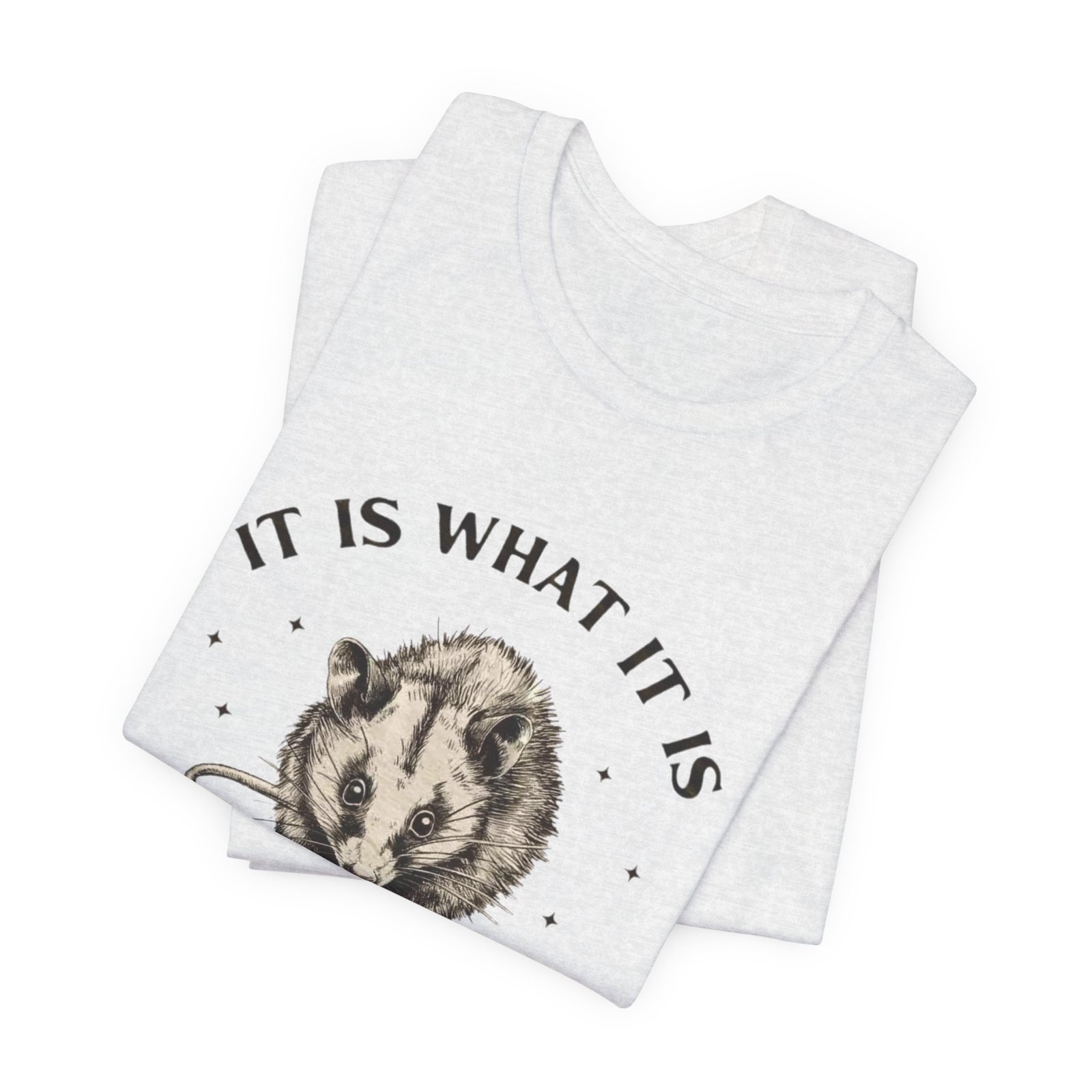 Humorous Opossum Tee - "It Is What It Is" Graphic T-Shirt, Funny Gift, Casual Wear, Animal Lover, Birthday, Gift for Friends - Image 4