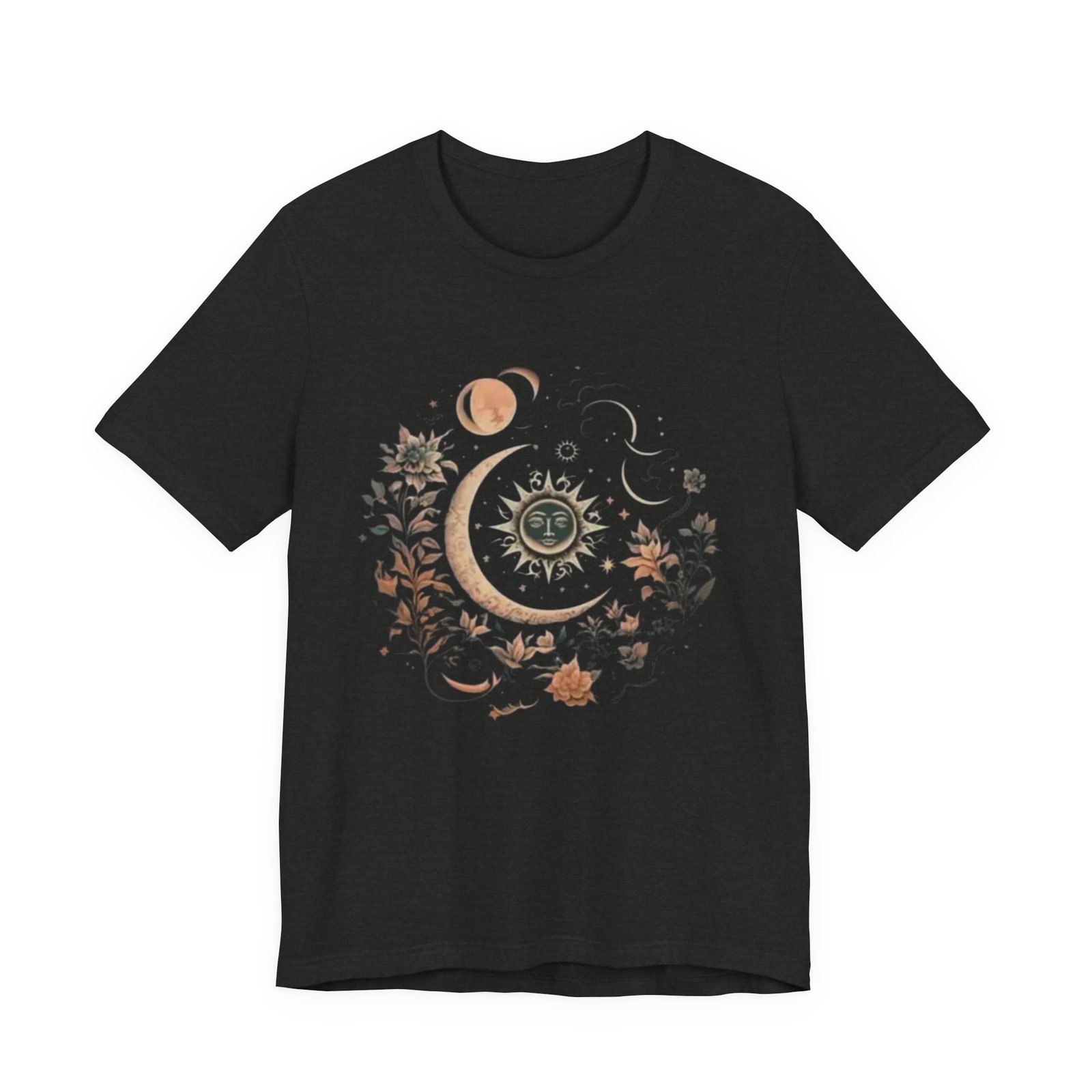 Celestial Nature Tee, Bohemian Style T-shirt for Nature Lovers, Astrology Gift, Casual Wear, Summer Vibes - Image 5