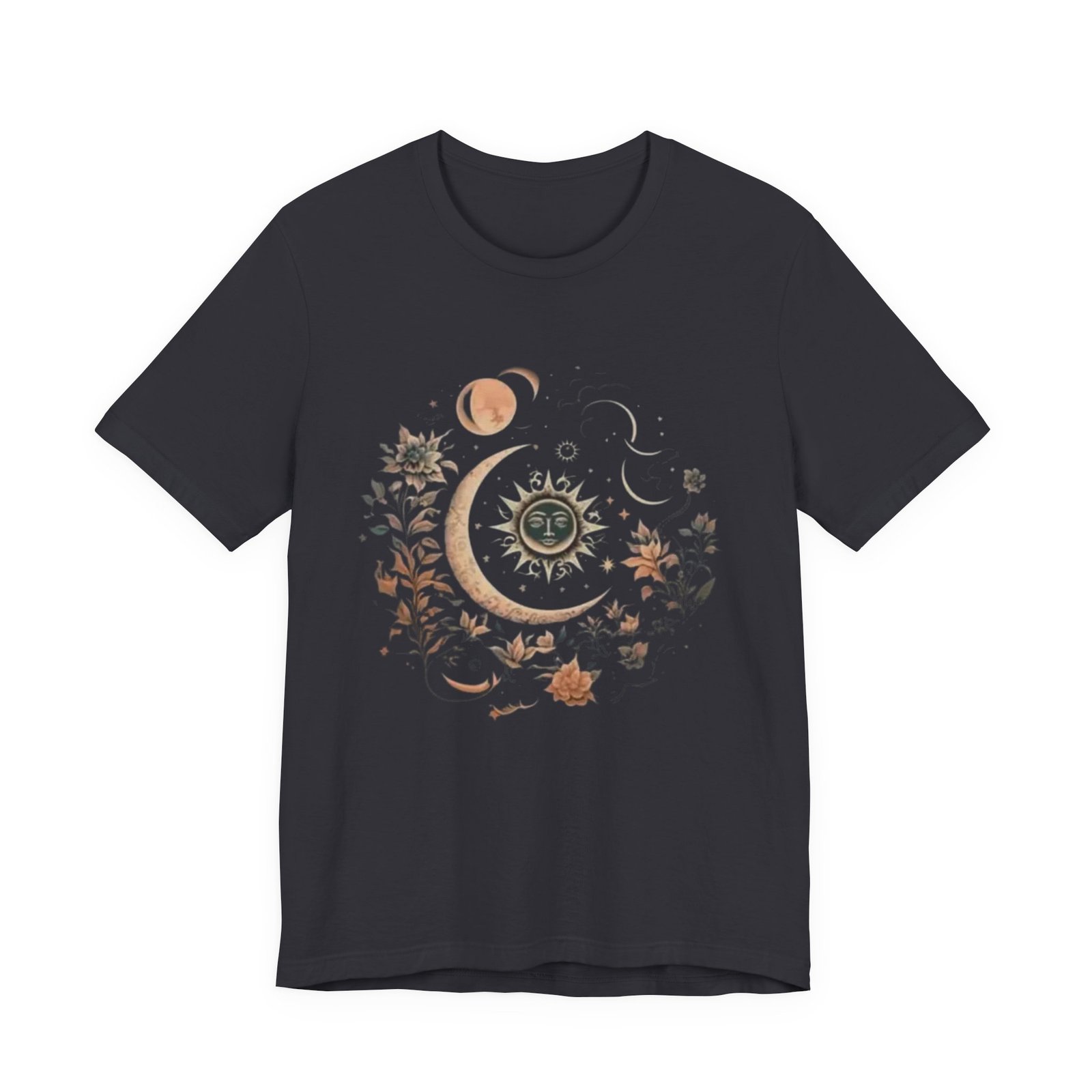 Celestial Nature Tee, Bohemian Style T-shirt for Nature Lovers, Astrology Gift, Casual Wear, Summer Vibes - Image 9