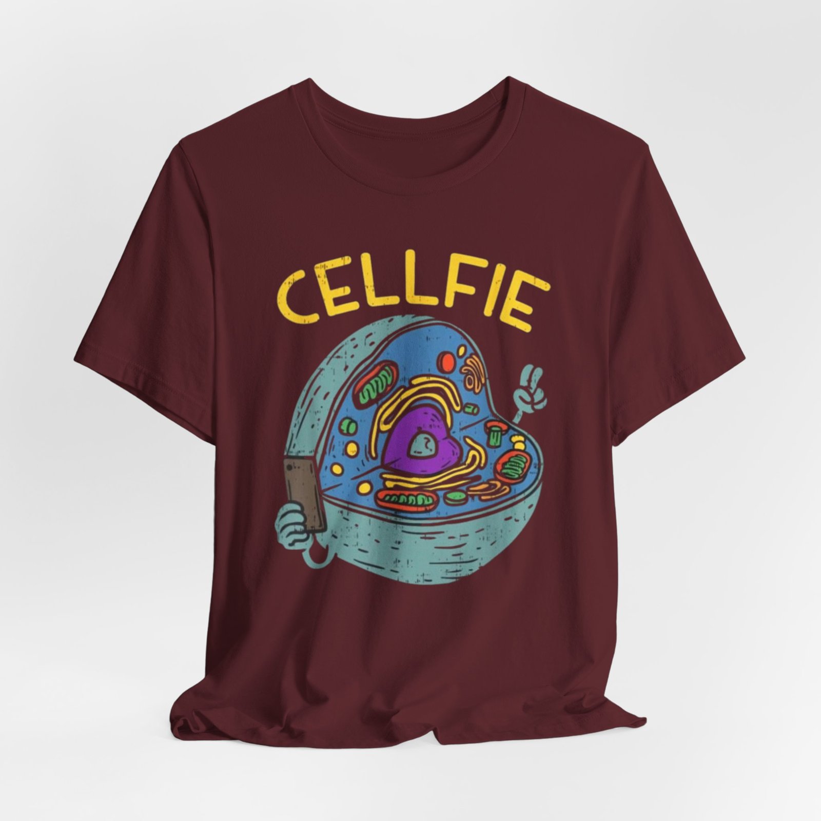 Cellfie cell biology diagram Tee | science pun t-shirt - Image 48