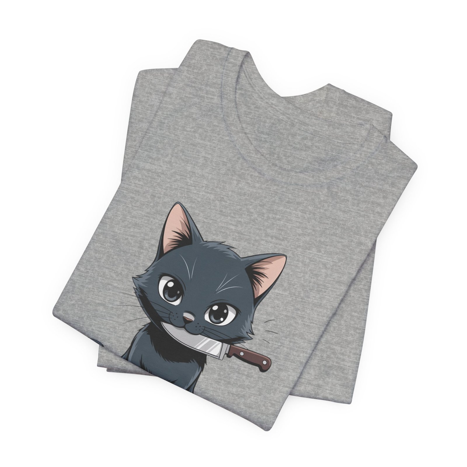 Cute Cat Snack Time Tee, Unisex Cartoon T-Shirt, Pet Lover Gift, Animal Lover Apparel, Funny Cat Shirt, Gift for Cat Owners - Image 19