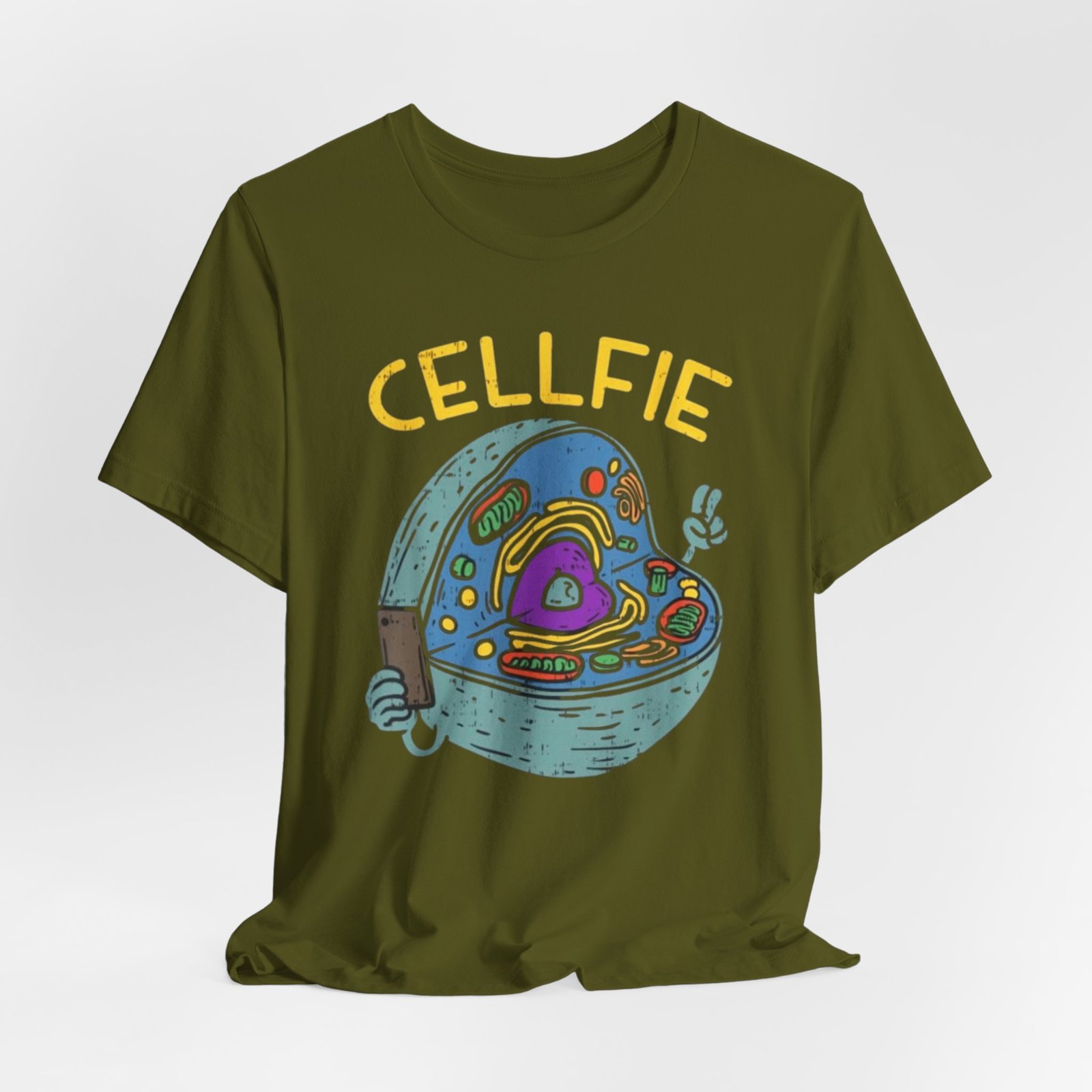 Cellfie cell biology diagram Tee | science pun t-shirt - Image 24