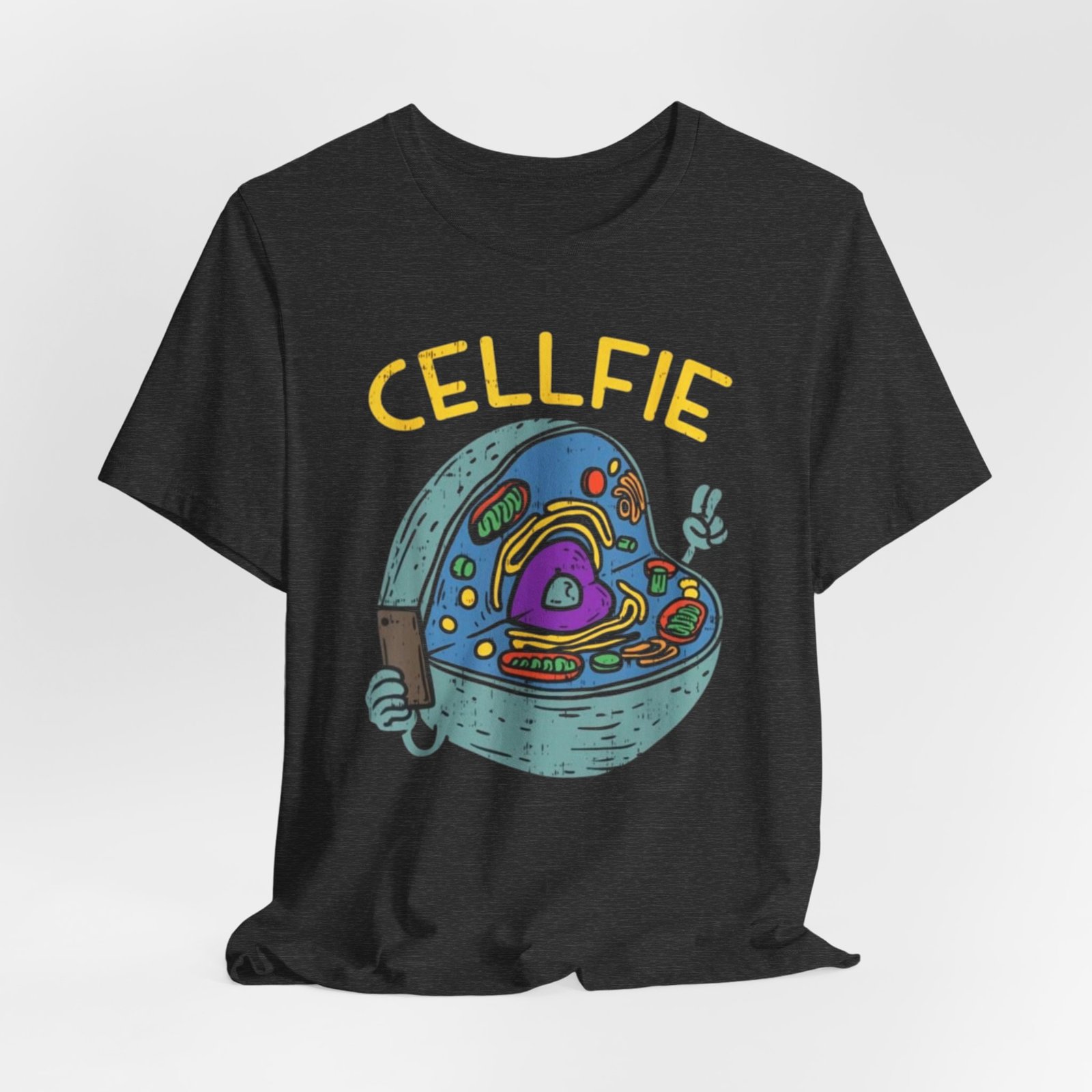 Cellfie cell biology diagram Tee | science pun t-shirt - Image 36