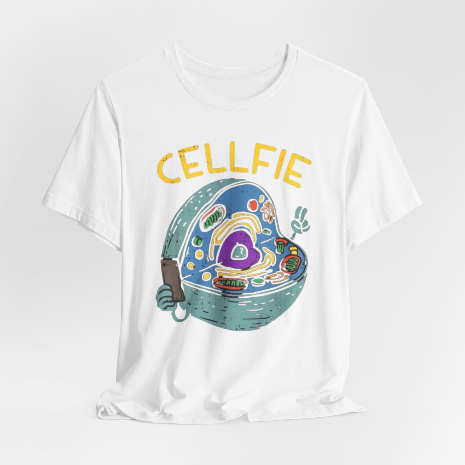 Cellfie cell biology diagram Tee | science pun t-shirt