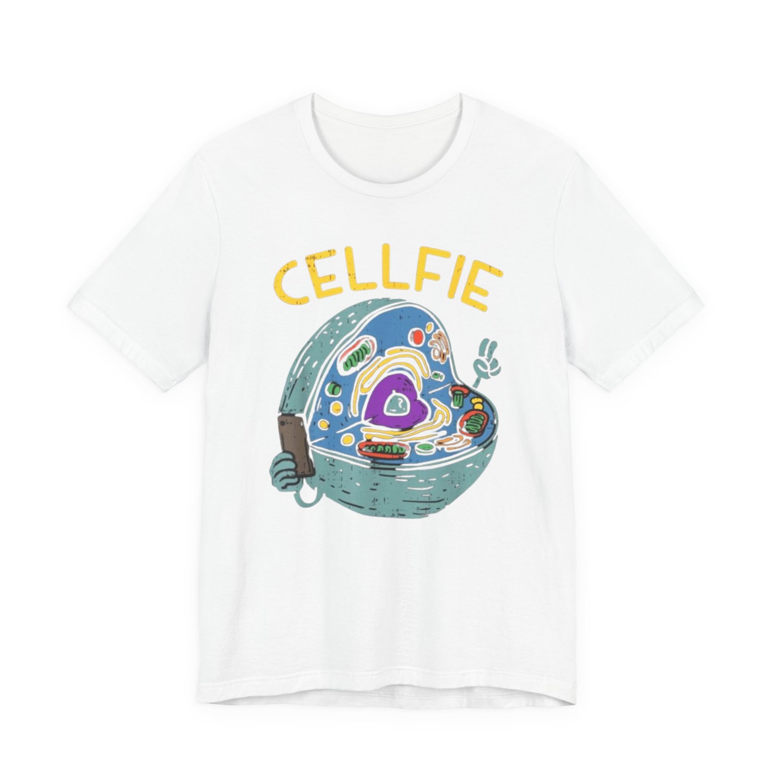 Cellfie cell biology diagram Tee | science pun t-shirt - Image 2